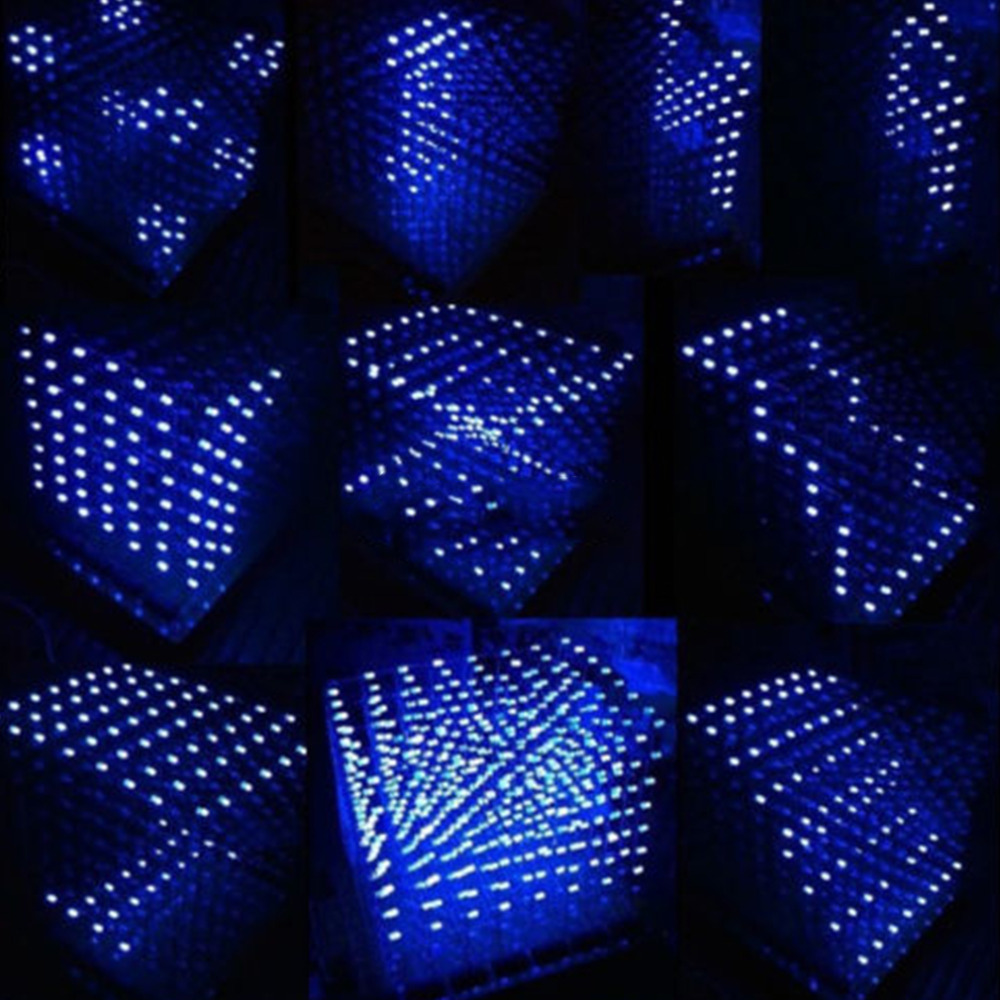 8x8x8 3DキューブＬＥＤ電子工作キット（青色ＬＥＤ） – WONDER